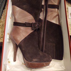 Sacha London Brown Suede Naroa Bow Boot